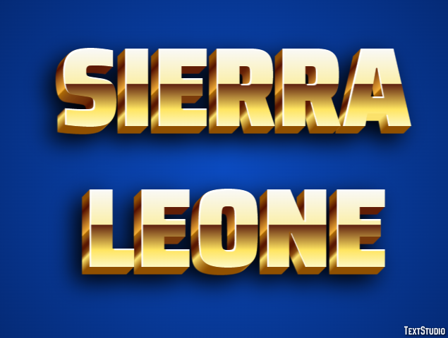 Sierra Leone Text Effect