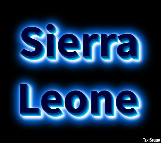 Sierra Leone Text Effect