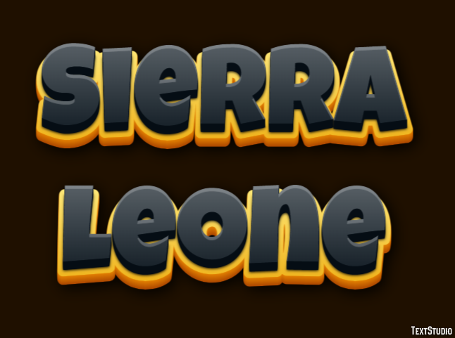 Sierra Leone Text Effect