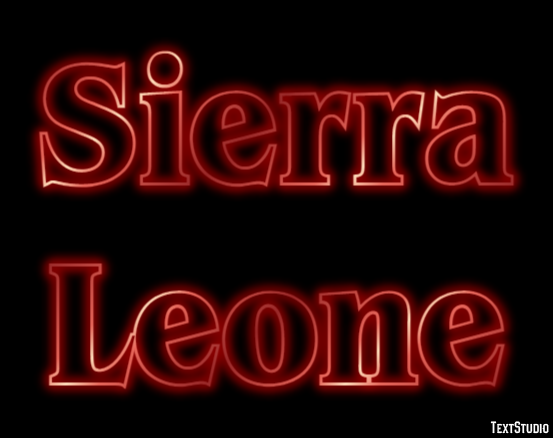 Sierra Leone Text Effect