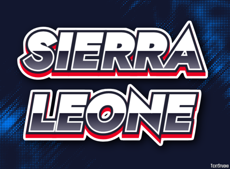 Sierra Leone Text Effect