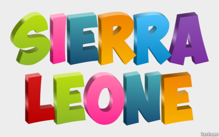 Sierra Leone Text Effect