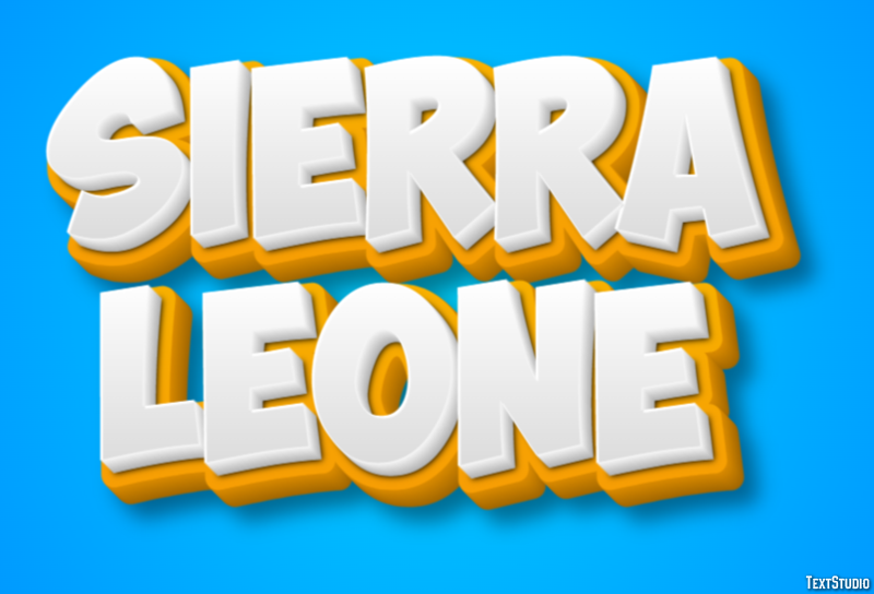 Sierra Leone Text Effect
