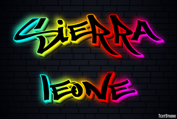 Sierra Leone Text Effect