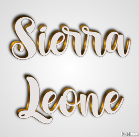 Sierra Leone Text Effect