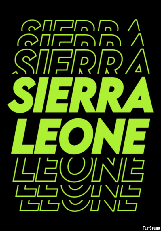 Sierra Leone Text Effect