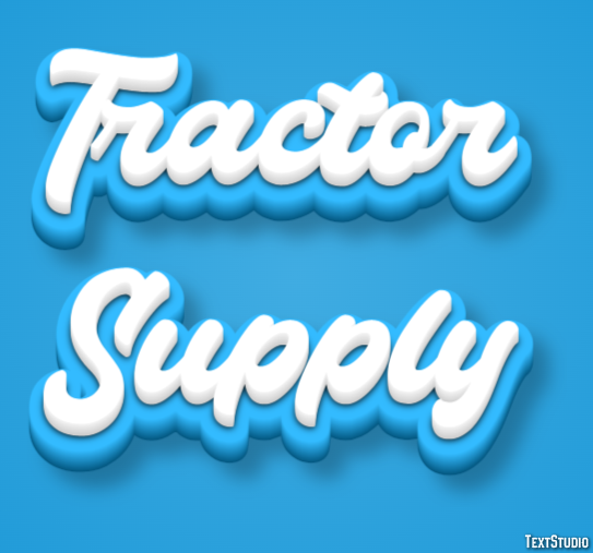 Tractor Supply テキスト効果