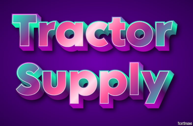Tractor Supply Effet de texte