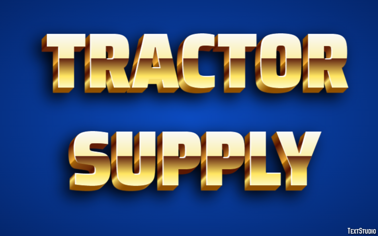 Tractor Supply Efeito de texto