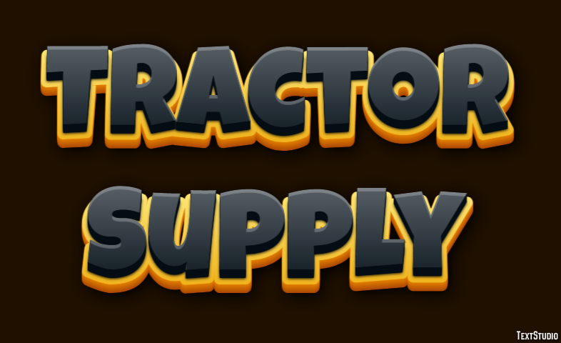 Tractor Supply Efeito de texto