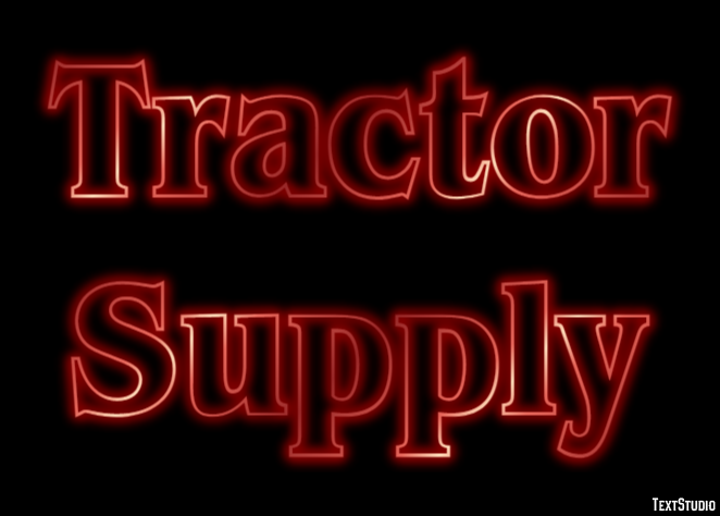 Tractor Supply テキスト効果