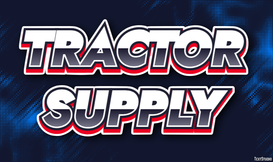 Tractor Supply テキスト効果