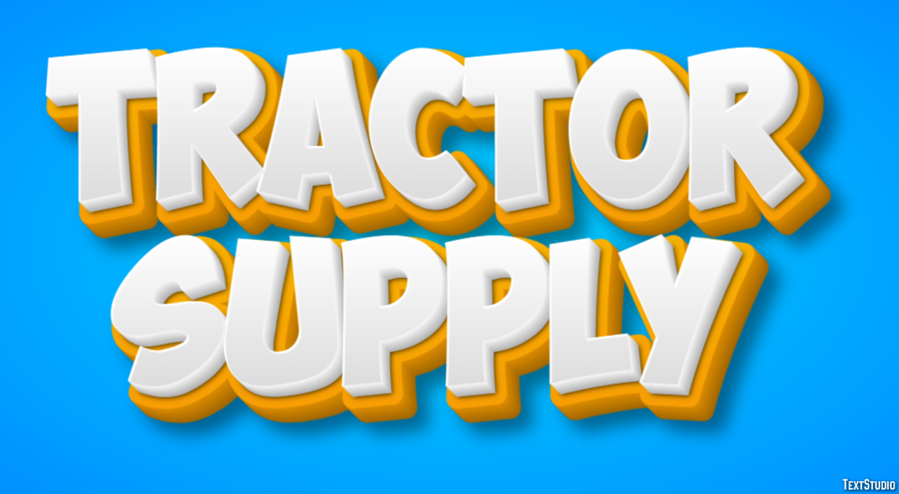 Tractor Supply Efeito de texto