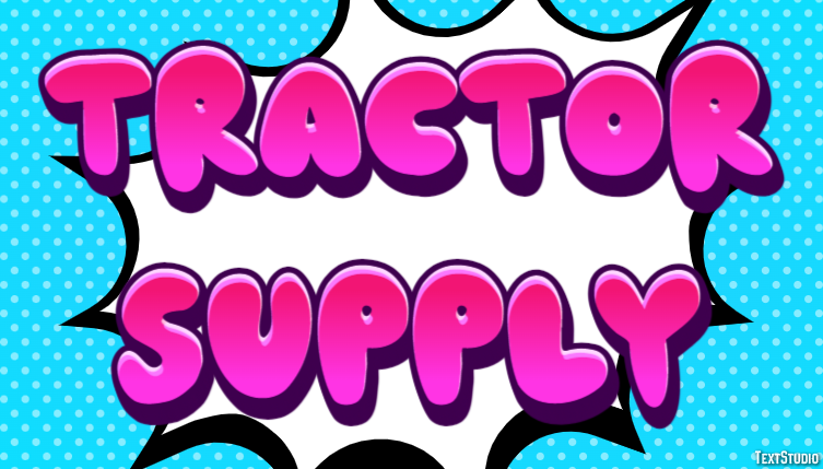 Tractor Supply テキスト効果