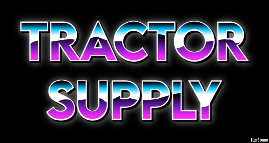 Tractor Supply テキスト効果