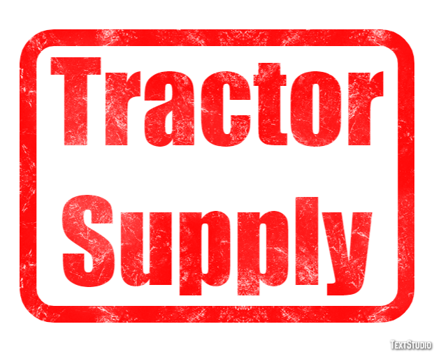 Tractor Supply Effet de texte