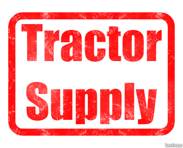 Tractor Supply テキスト効果