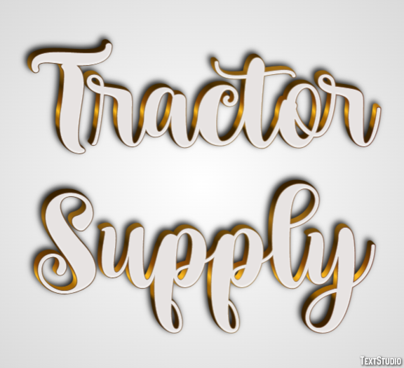 Tractor Supply Efeito de texto