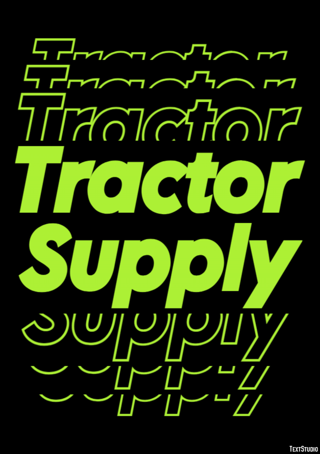 Tractor Supply テキスト効果