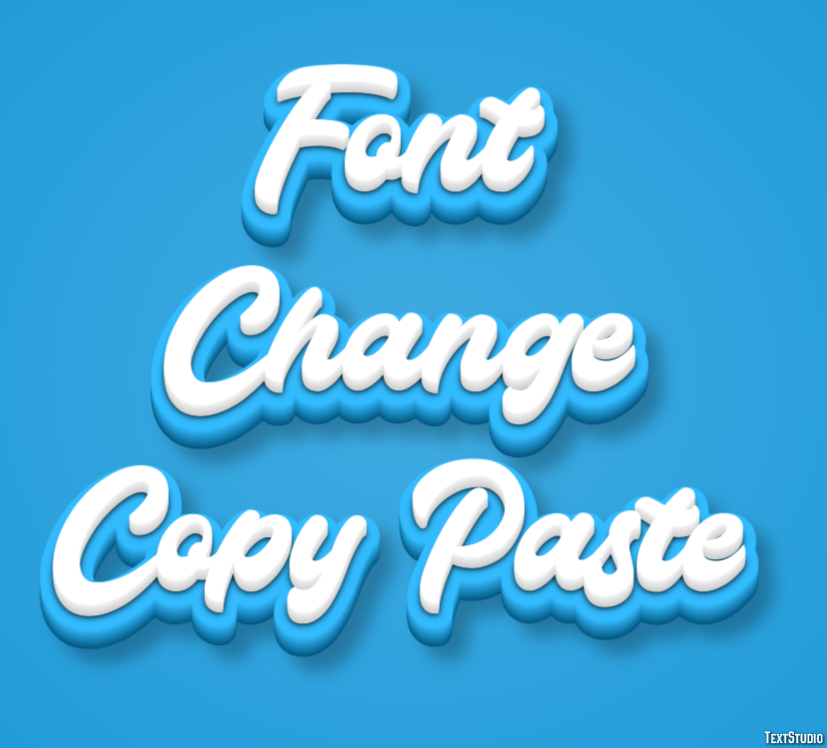 Font Change Copy Paste Effetto testo