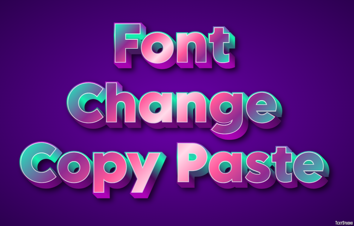 Font Change Copy Paste Effetto testo
