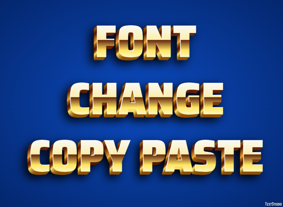 Font Change Copy Paste Text effect