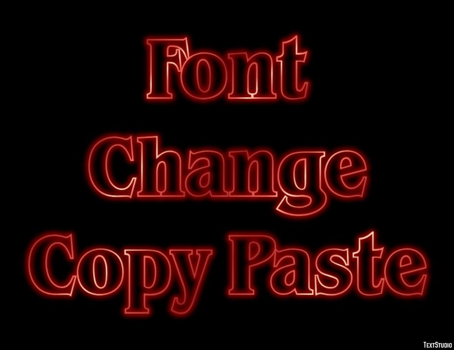 Font Change Copy Paste Effetto testo
