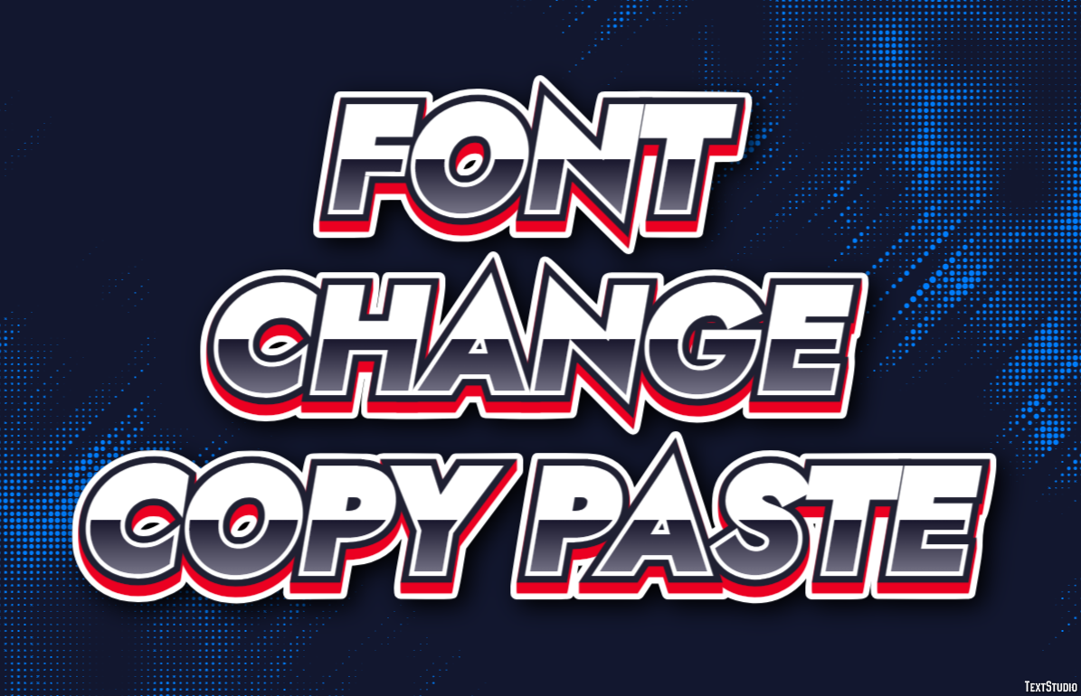 Font Change Copy Paste Effetto testo