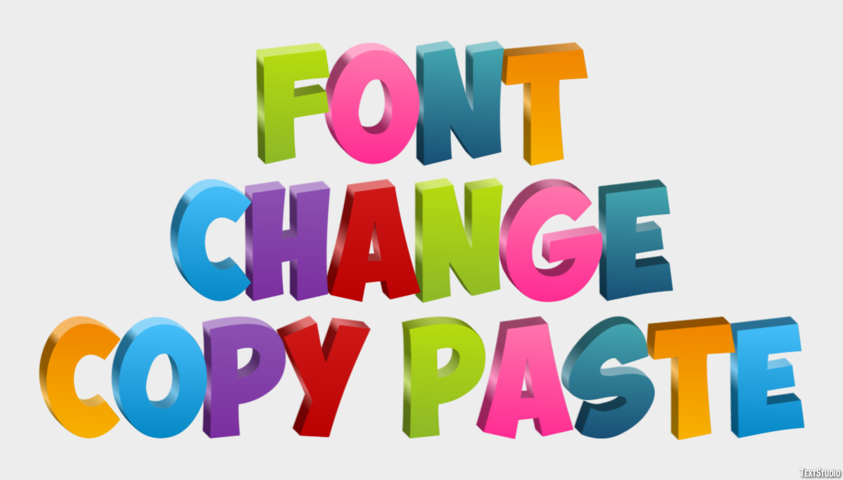 Font Change Copy Paste Effetto testo