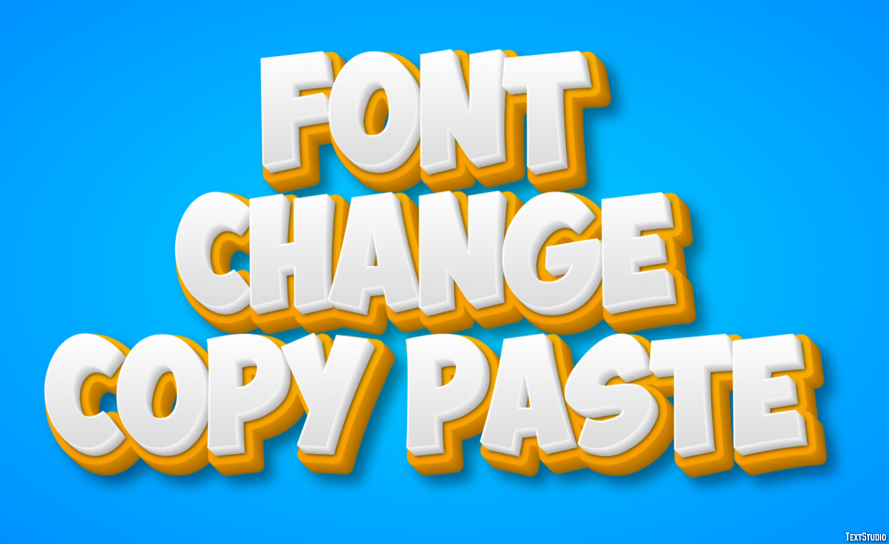 Font Change Copy Paste Efecto de Texto