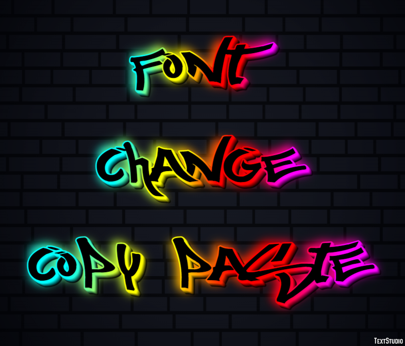 Font Change Copy Paste Effetto testo