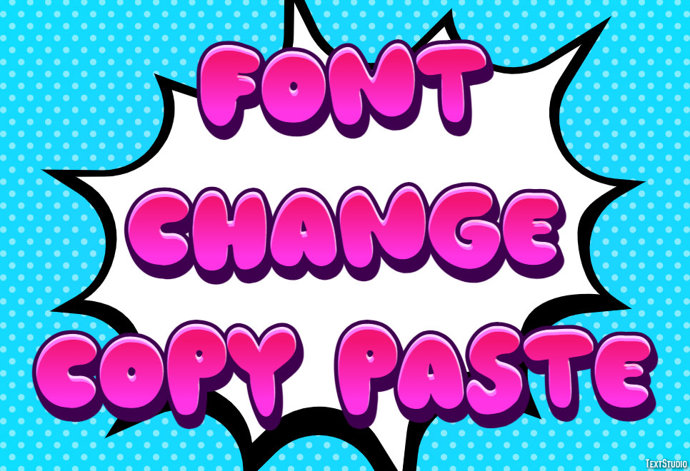 Font Change Copy Paste Effetto testo