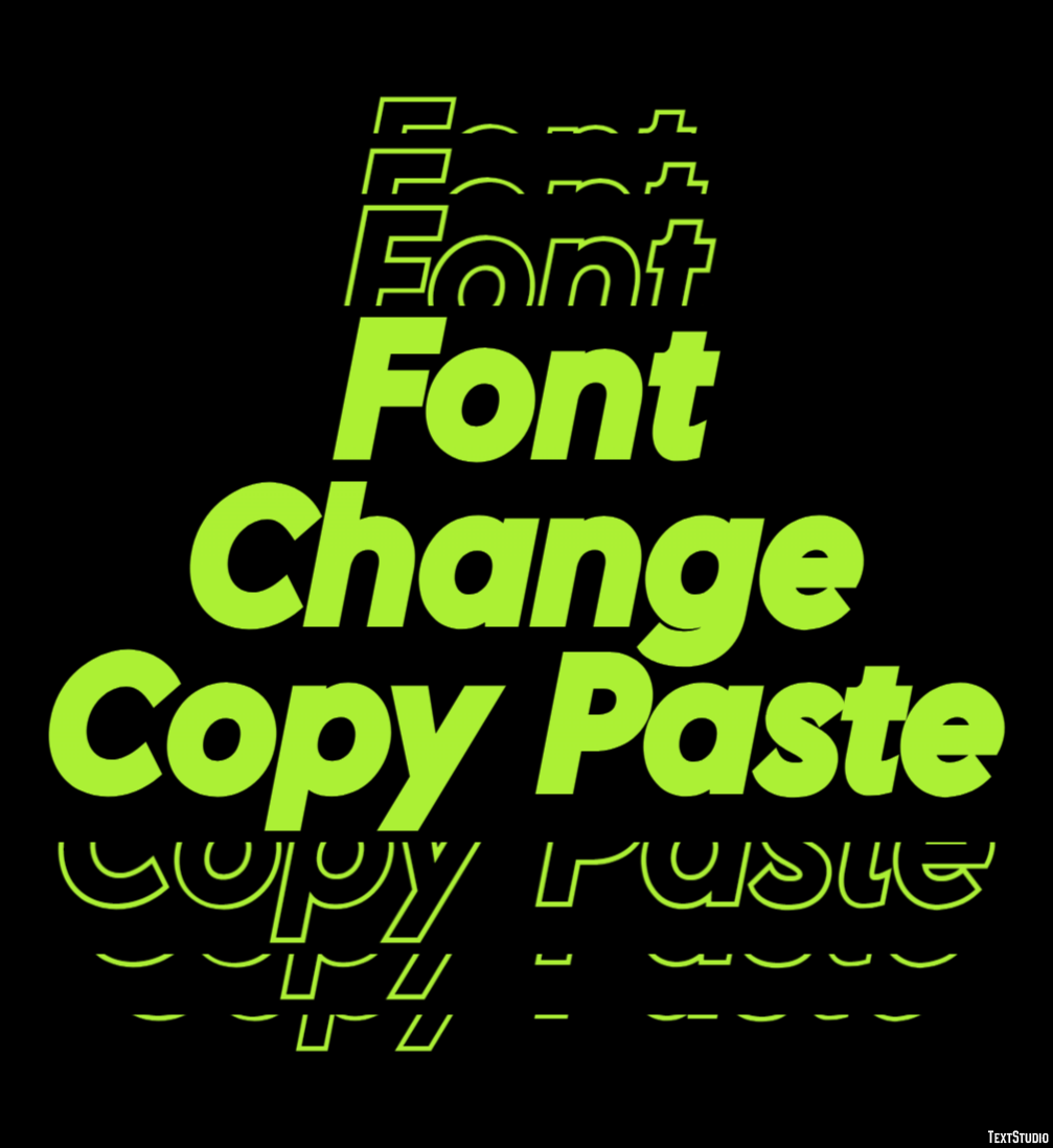 Font Change Copy Paste Effetto testo