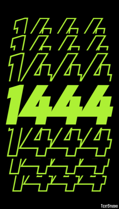 1444 Text effect
