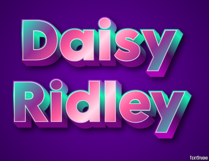Daisy Ridley Efecto de Texto