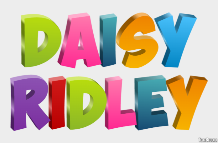 Daisy Ridley Efeito do texto