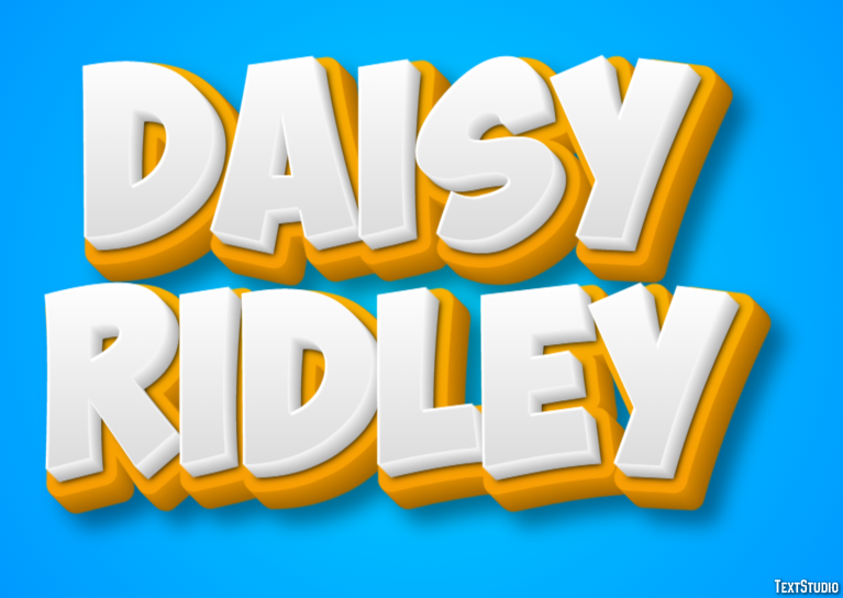 Daisy Ridley Efeito de texto