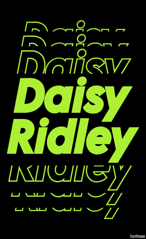 Daisy Ridley Efecto de Texto
