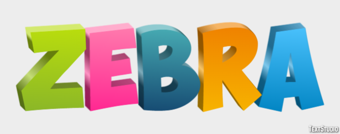 Zebra Effet de texte