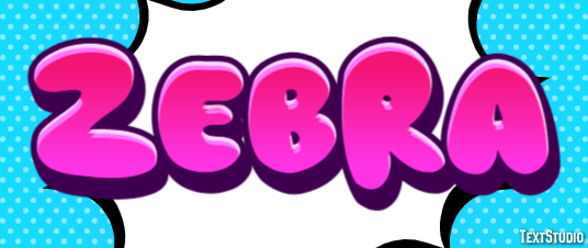 Zebra Effet de texte