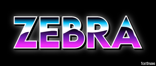 Zebra Effet de texte