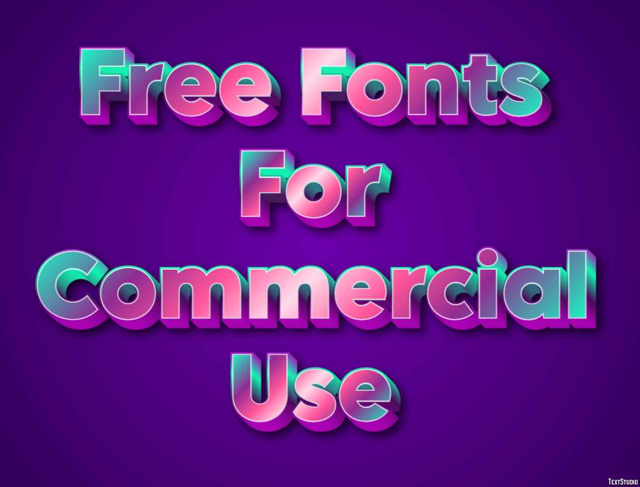 Free Fonts For Commercial Use Text Effect