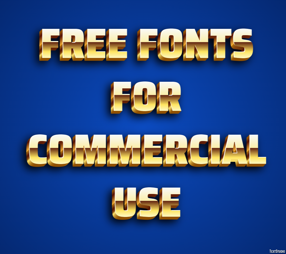 Free Fonts For Commercial Use Text Effect