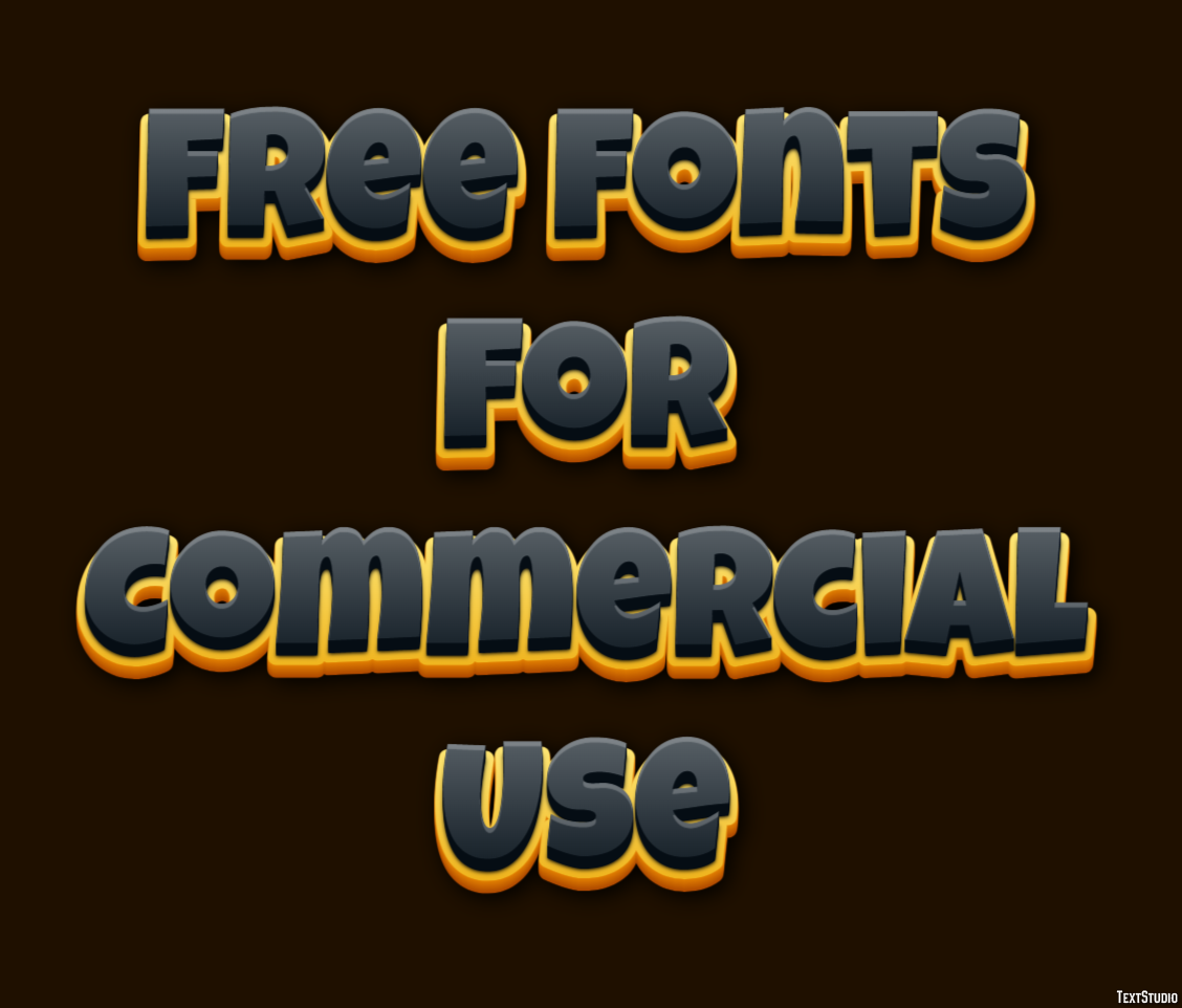 Free Fonts For Commercial Use Text Effect