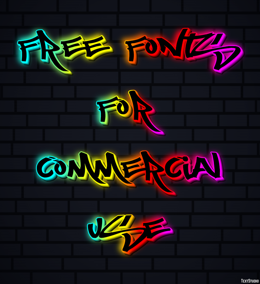 Free Fonts For Commercial Use Text effect