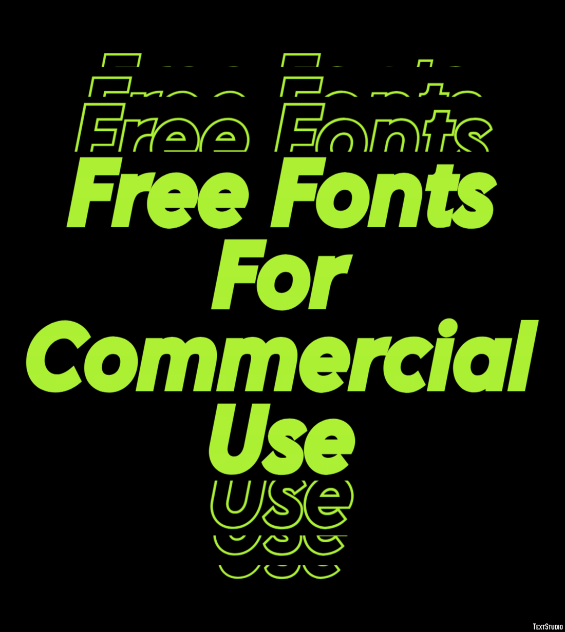Free Fonts For Commercial Use Text Effect