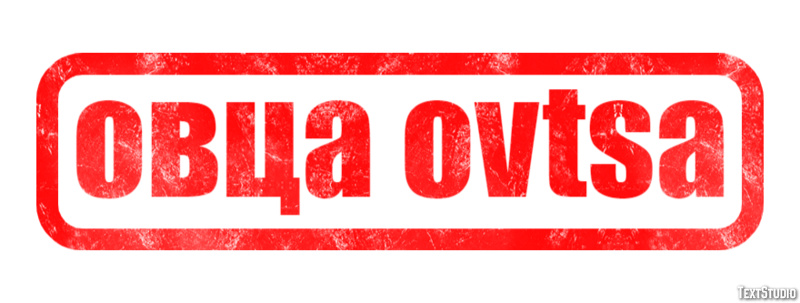 овца ovtsa Эффект текста