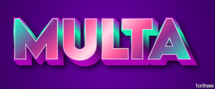 Multa Efeito de texto