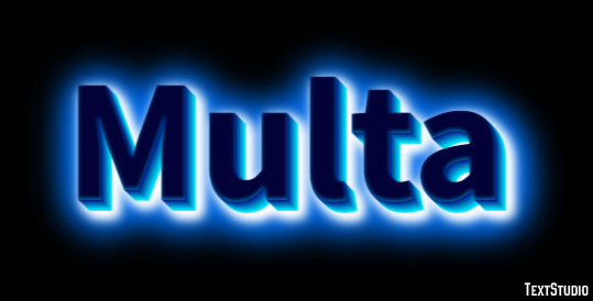 Multa Efeito de texto
