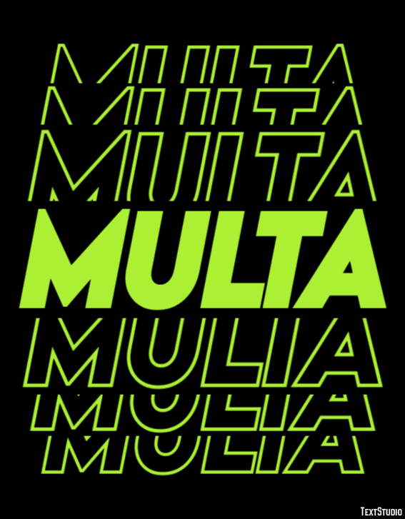 Multa Efeito de texto